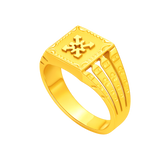 Mens' 22K Gold Detailed Ring